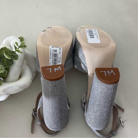 Antonio Melani x Born on Fifth Liv Metallic Glitter Closed Toe Platform Pumps - Picture 13 of 15